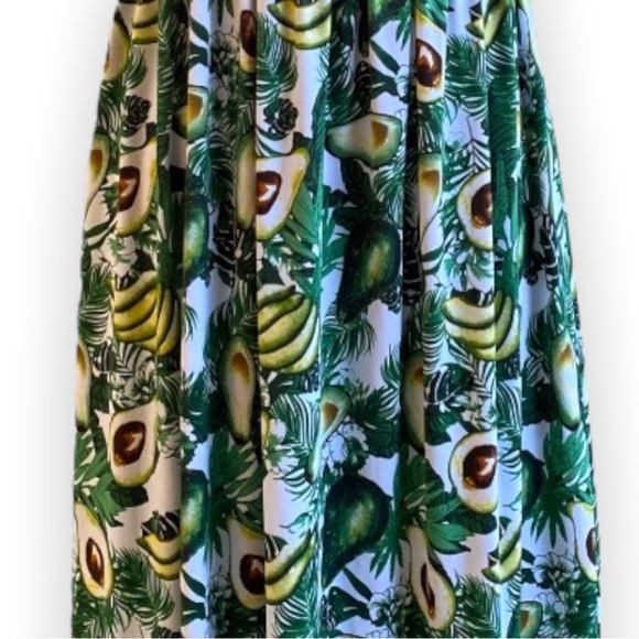 Bouncy Avocado Stretchy Spandex Dress MEDIUM Drop Waist Sleeveless Maternity - Picture 2 of 8